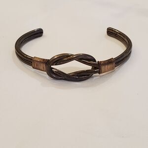 Sterling Silver Knot Infinity Cuff Bracelet